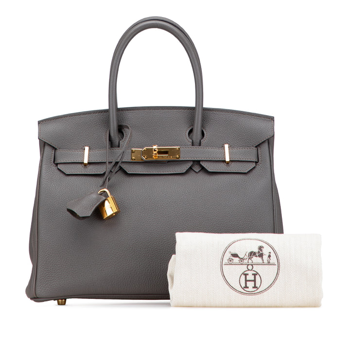Hermès Togo Birkin Retourne 30 Gris