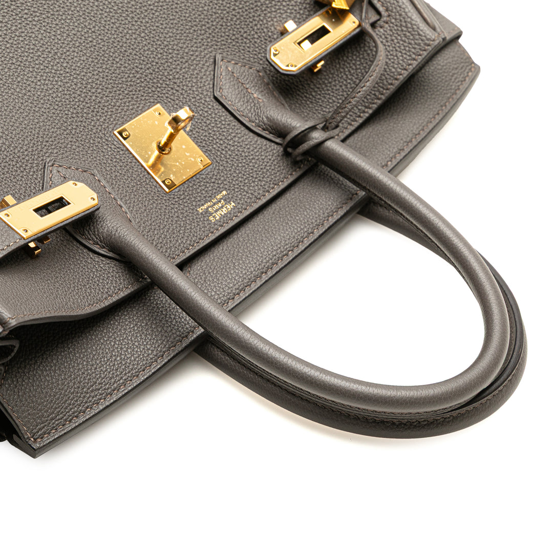 Hermès Togo Birkin Retourne 30 Gris