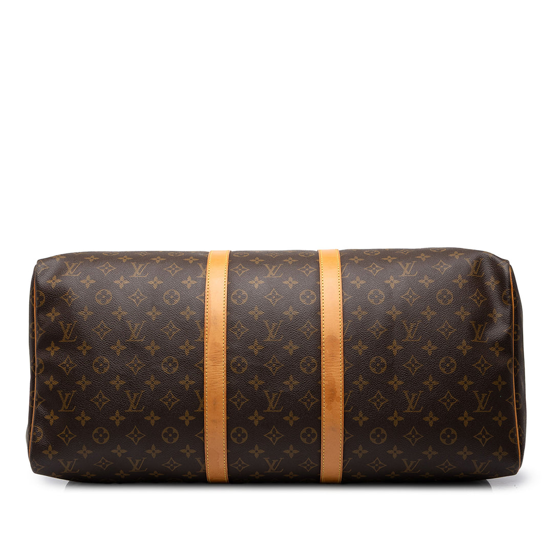 Louis Vuitton Sac de voyage Keepall 55 Monogram Marron – vue 3 – GABY PARIS