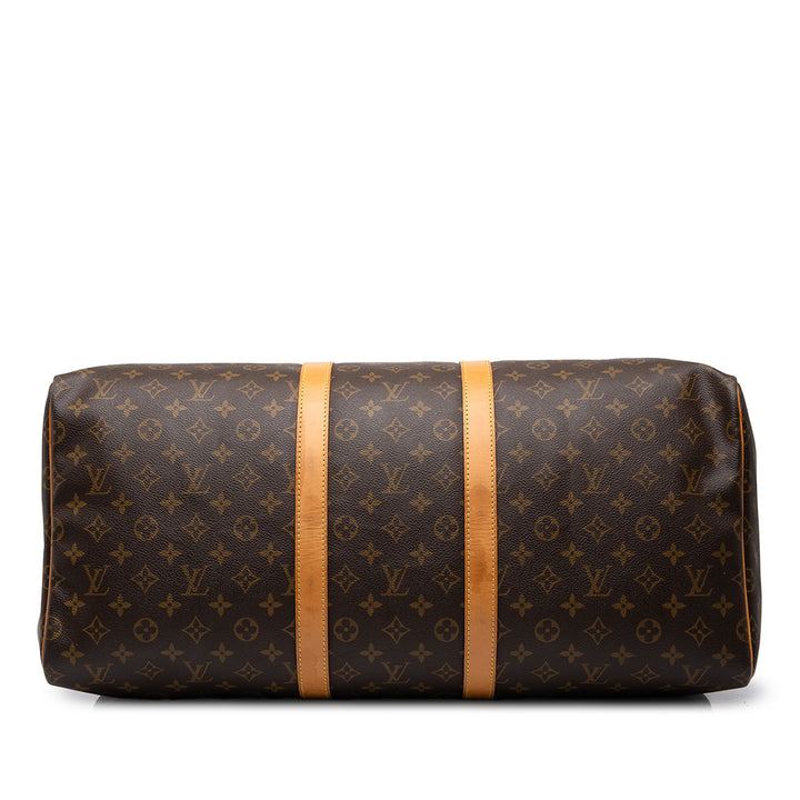 Louis Vuitton Sac de voyage Keepall 55 Monogram Marron – vue 3 – GABY PARIS