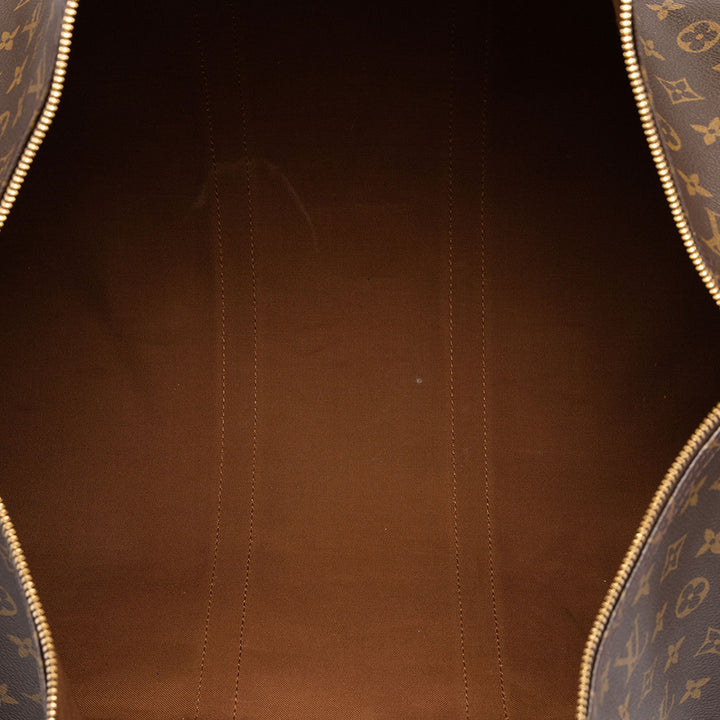 Louis Vuitton Sac de voyage Keepall 55 Monogram Marron – vue 4 – GABY PARIS