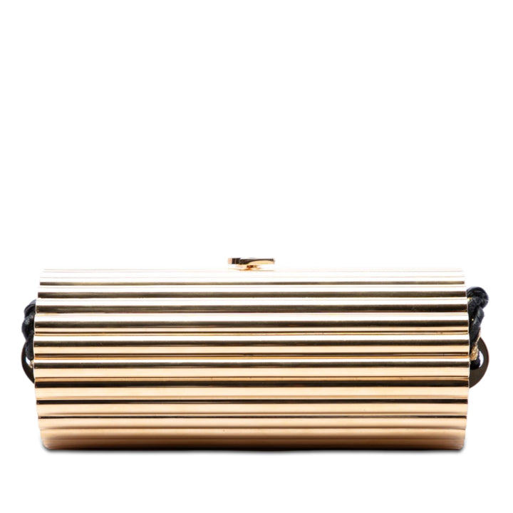 Saint Laurent Ribbed Acrylic et Cuir d’agneau Fringe Monogram Opium Boîte Sac