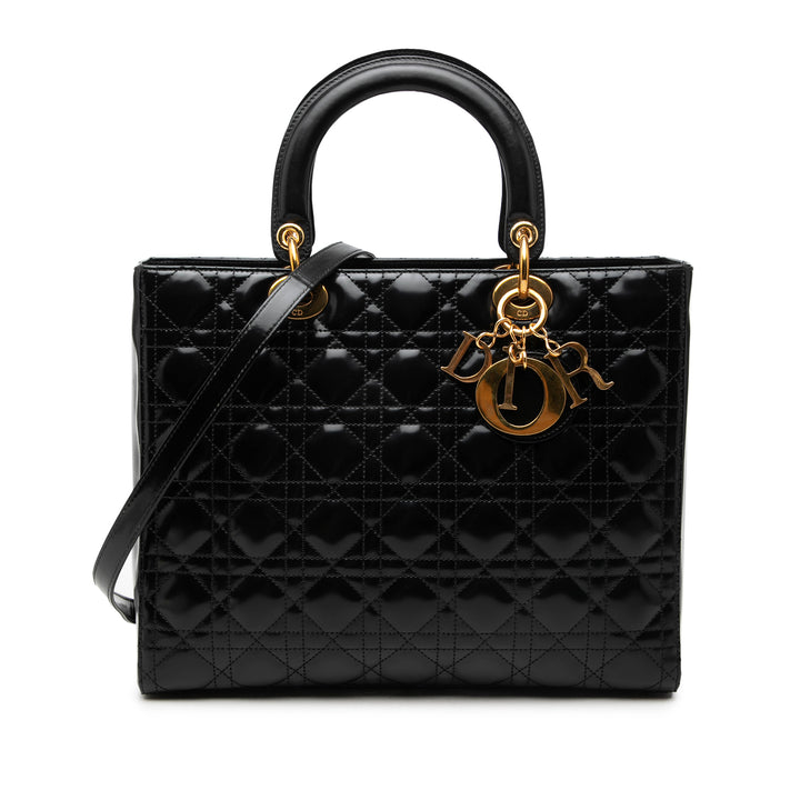 Dior Lady Dior Cannage Grand Cuir d'agneau
