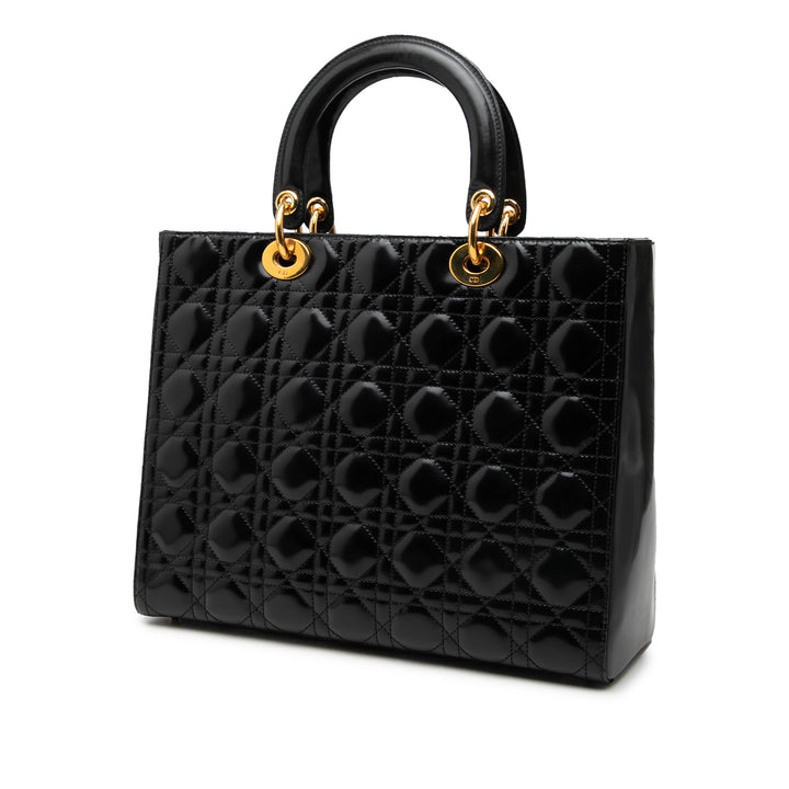 Dior Lady Dior Cannage Grand Cuir d'agneau