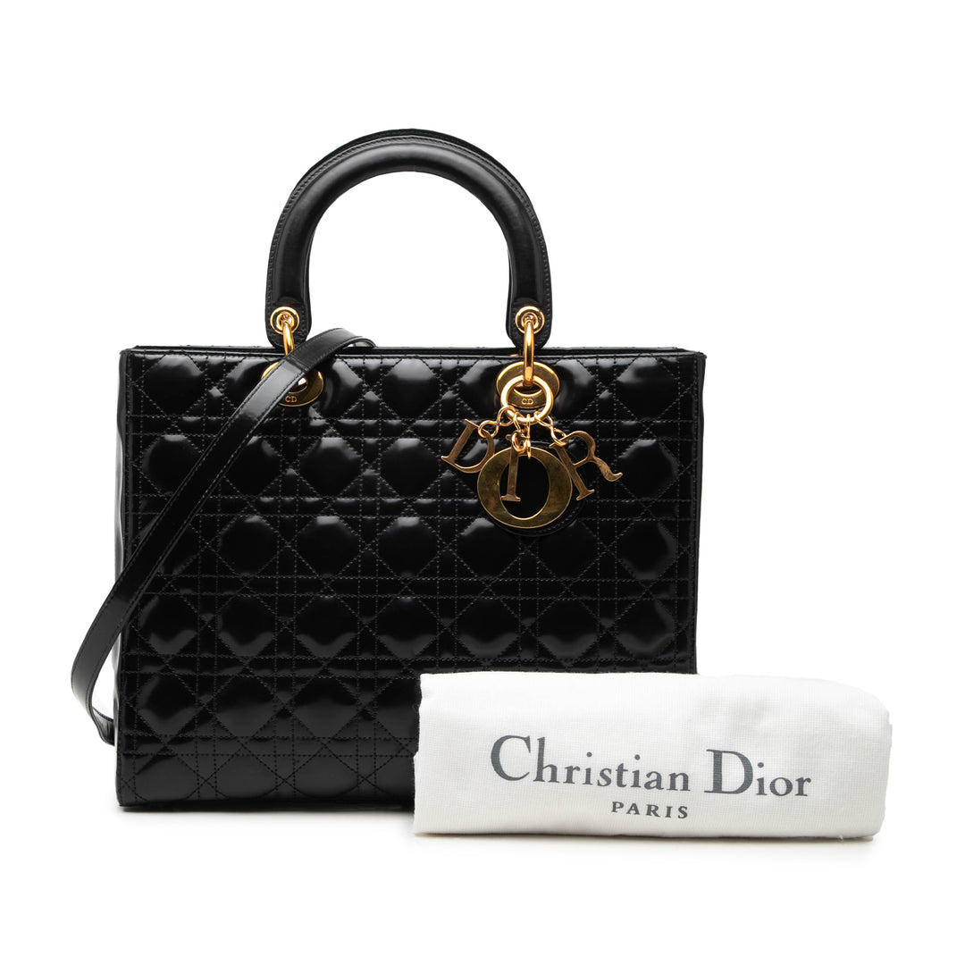 Dior Lady Dior Cannage Grand Cuir d'agneau