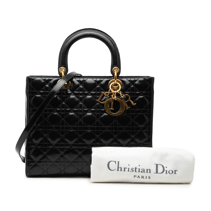 Dior Lady Dior Cannage Grand Cuir d'agneau
