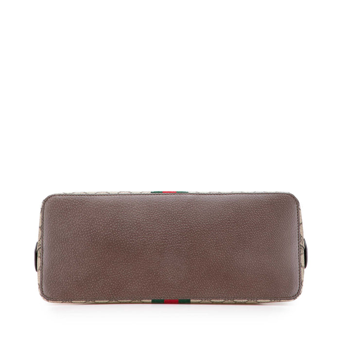 Medium GG Supreme Ophidia Web Satchel Brown - Gaby Paris