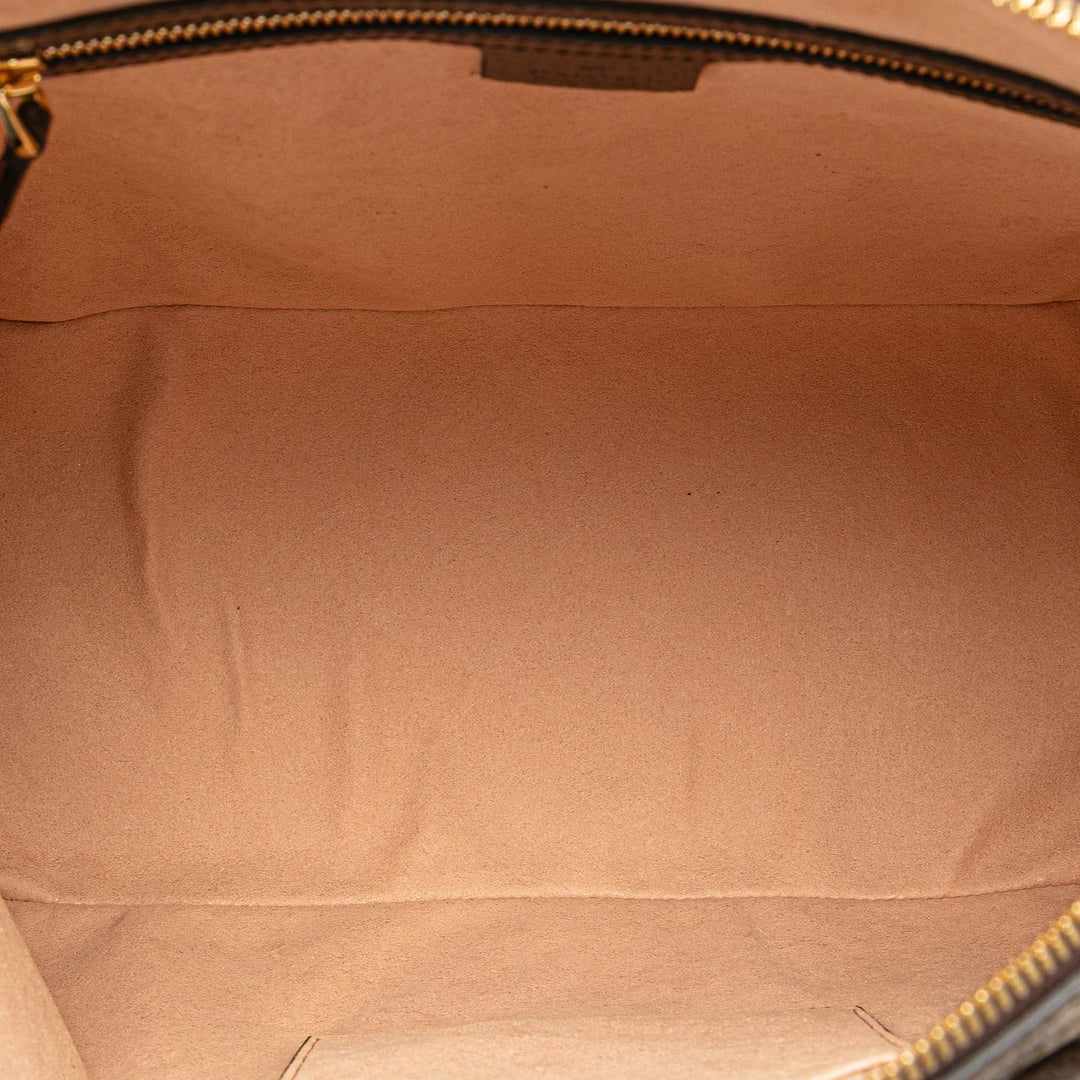 Medium GG Supreme Ophidia Web Satchel Brown - Gaby Paris