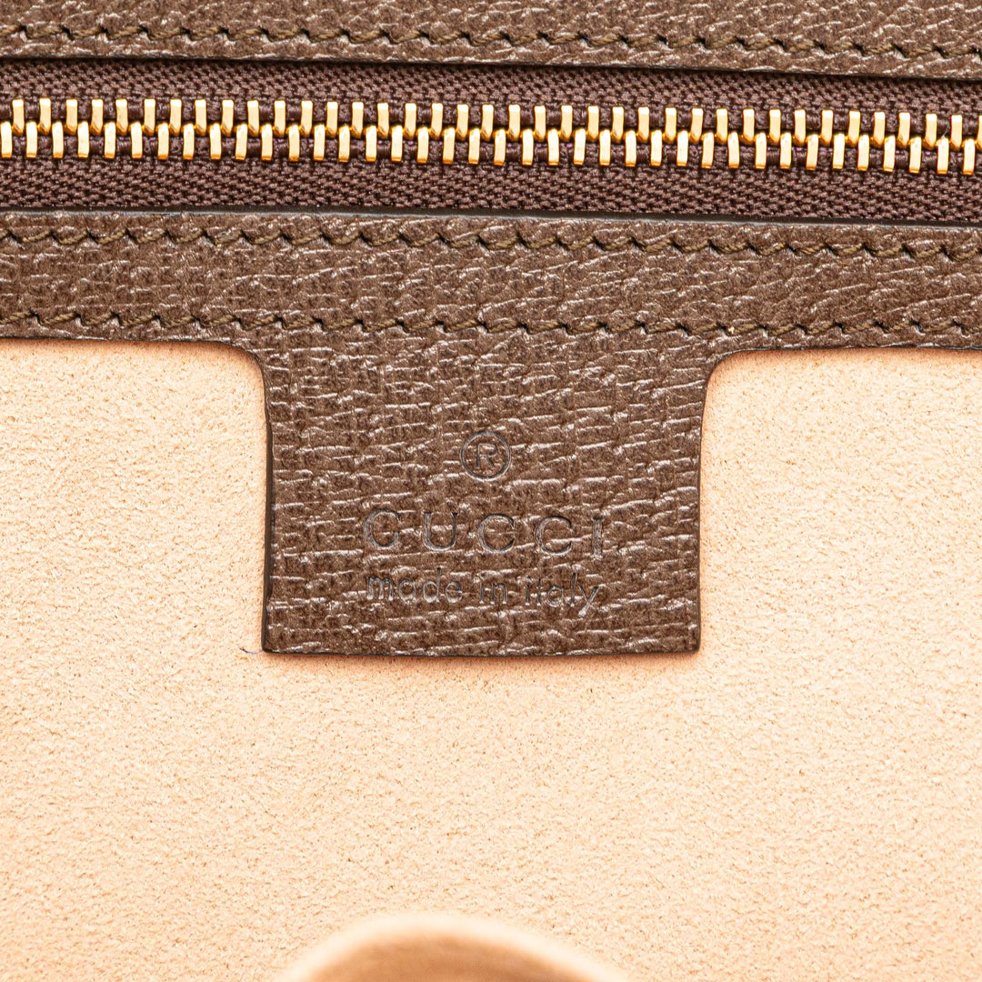 Medium GG Supreme Ophidia Web Satchel Brown - Gaby Paris