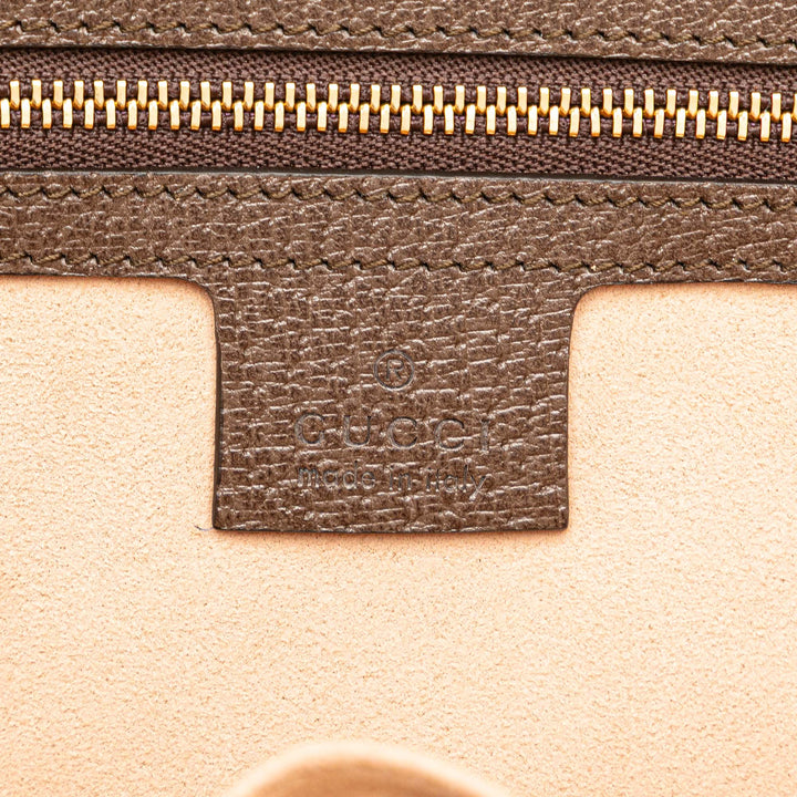 Medium GG Supreme Ophidia Web Satchel Brown - Gaby Paris