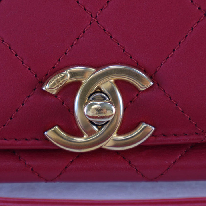 Chanel Medium Matelassé Cuir d’agneau La Parisienne à rabat