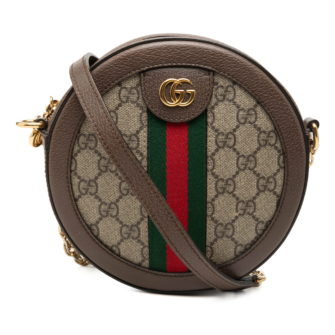 Gucci Web Ophidia Rond Sac Mini Toile GG Supreme
