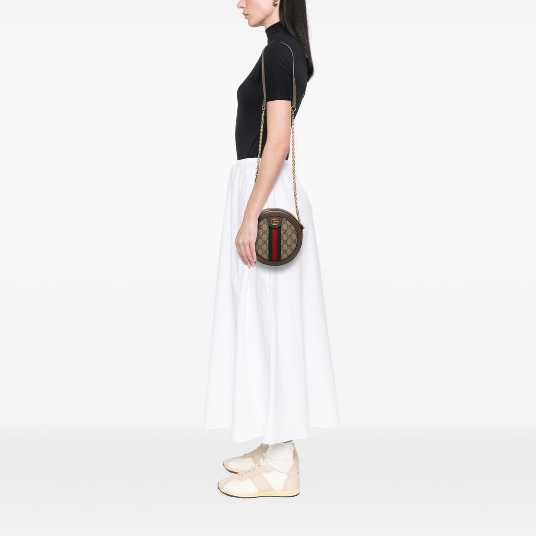Gucci Web Ophidia Rond Sac Mini Toile GG Supreme