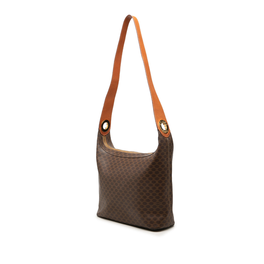 Celine Macadam Sac Toile enduite Marron – vue 2 – GABY PARIS