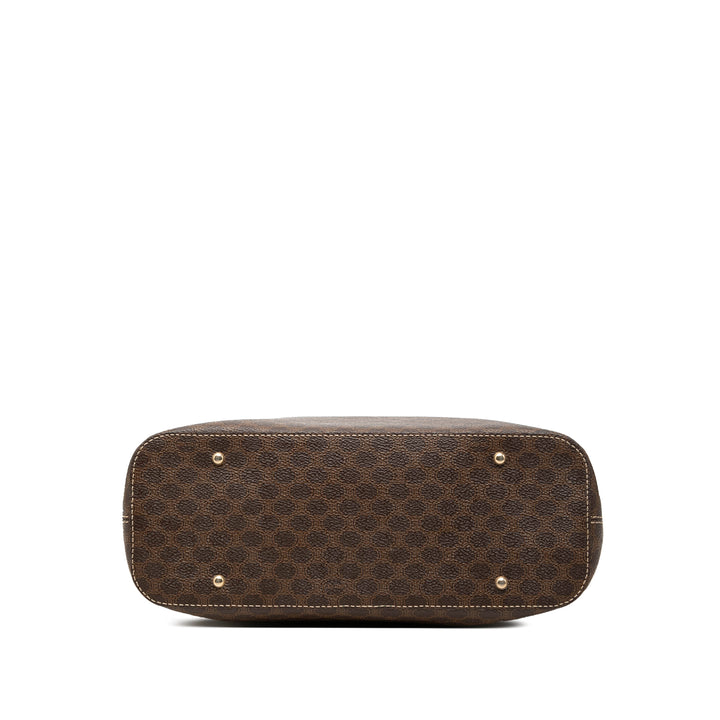 Celine Macadam Sac Toile enduite Marron – vue 3 – GABY PARIS