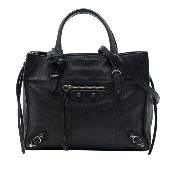 Balenciaga Cabas Papier A4 Zippé Mini Noir – vue principale – GABY PARIS