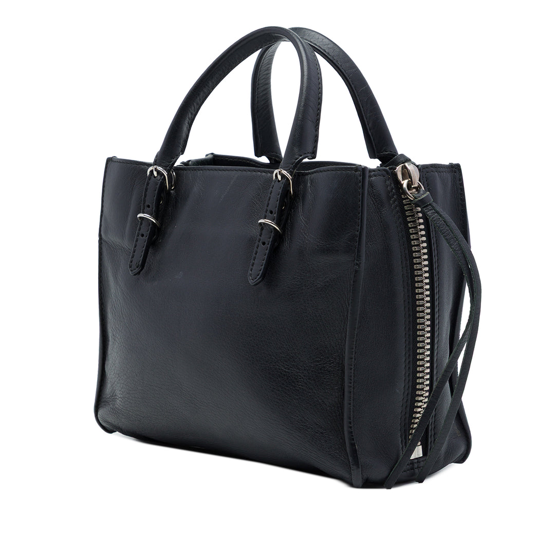 Balenciaga Cabas Papier A4 Zippé Mini Noir – vue 2 – GABY PARIS