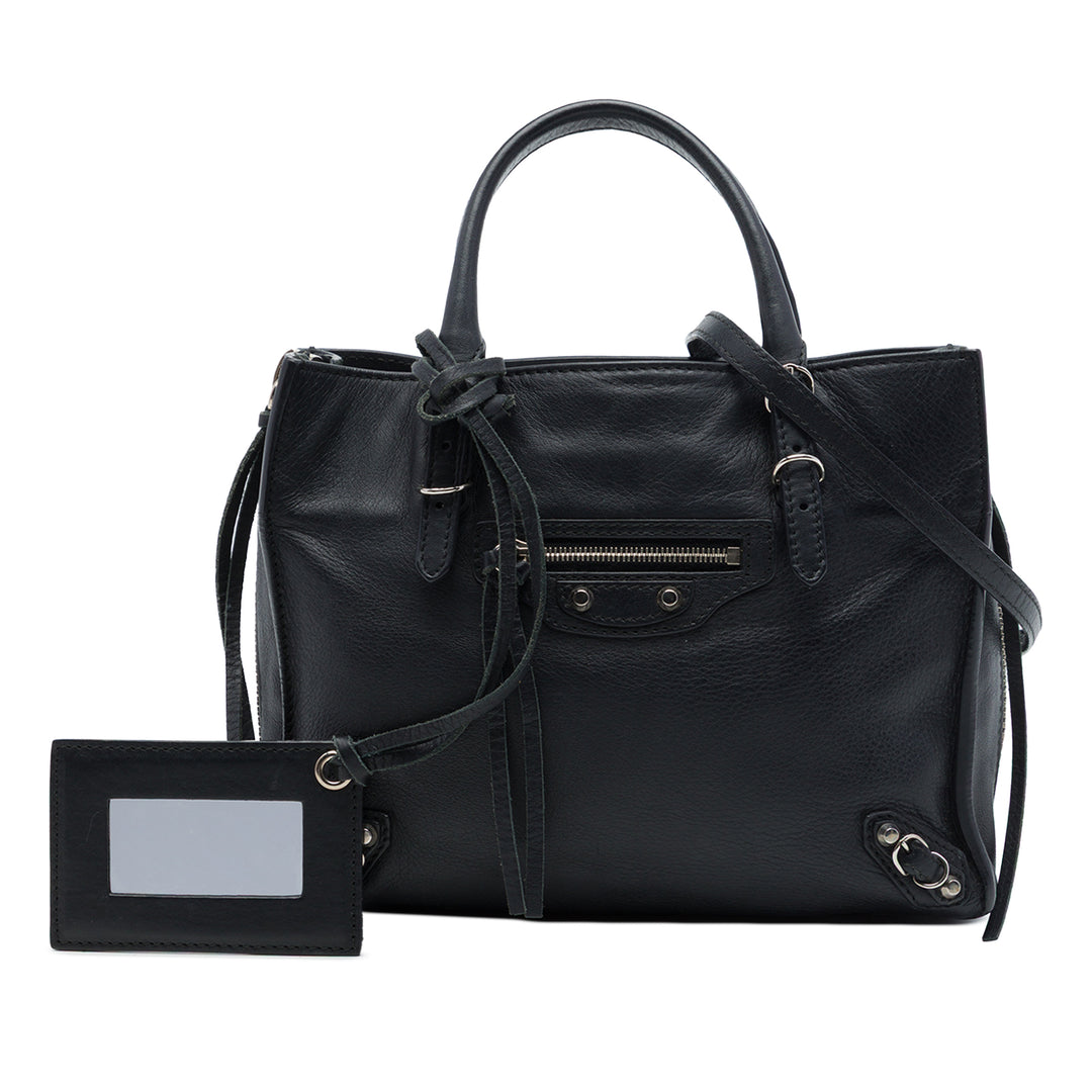 Balenciaga Cabas Papier A4 Zippé Mini Noir – vue 7 – GABY PARIS