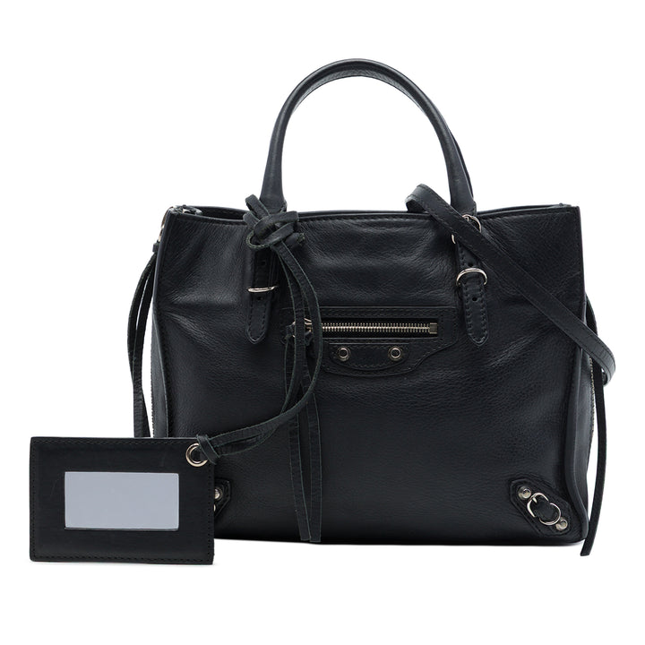 Balenciaga Cabas Papier A4 Zippé Mini Noir – vue 7 – GABY PARIS