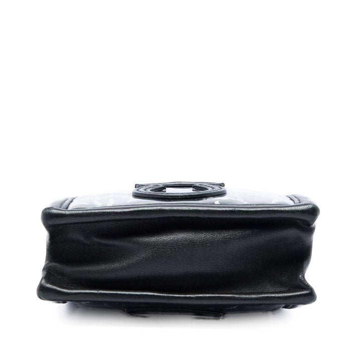 PVC Phone Pochette avec chaîne Tweed Noir