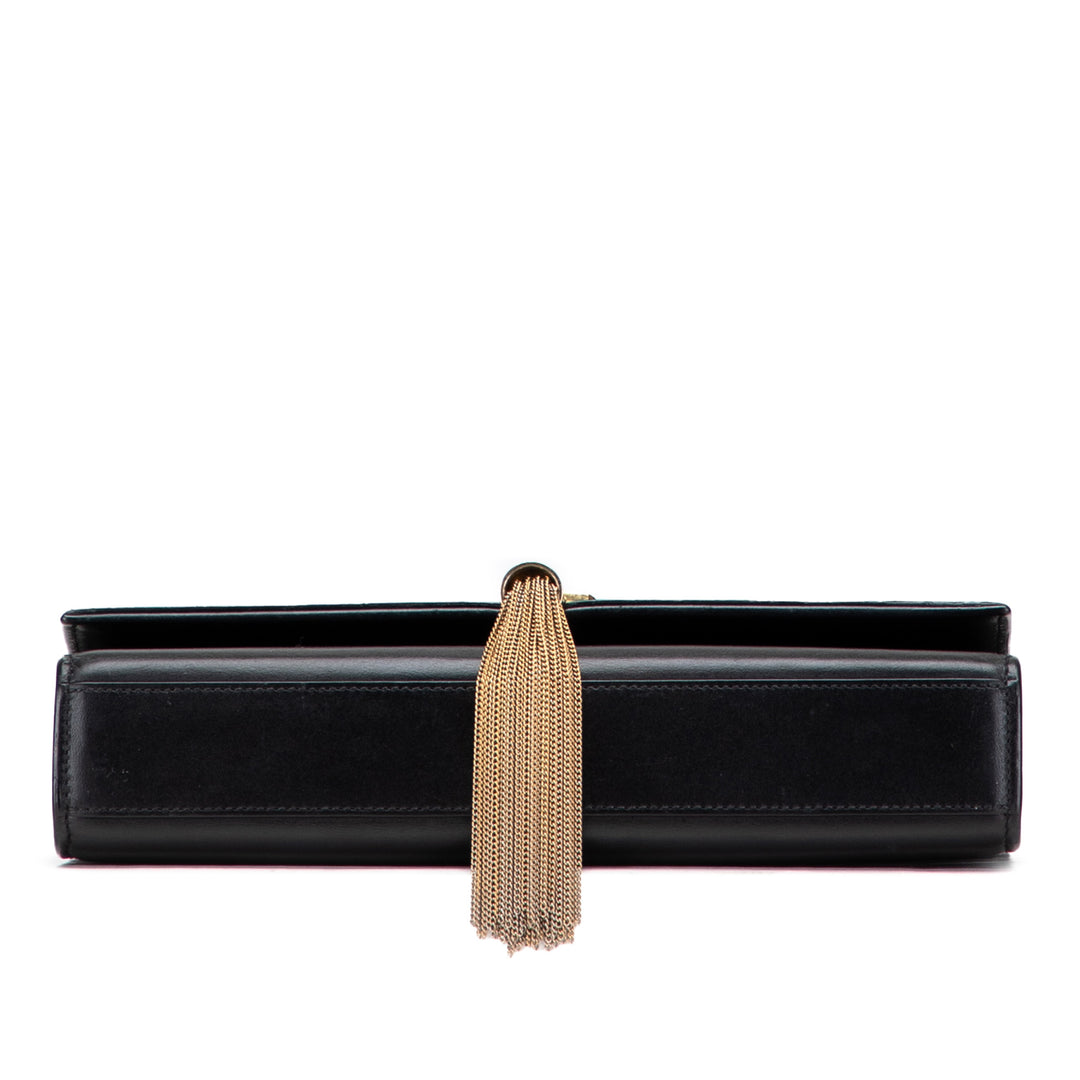 Saint Laurent Medium Smooth Cuir de veau Classic Monogram Kate Tassel Sac porté croisé Noir – GABY PARIS Authentique