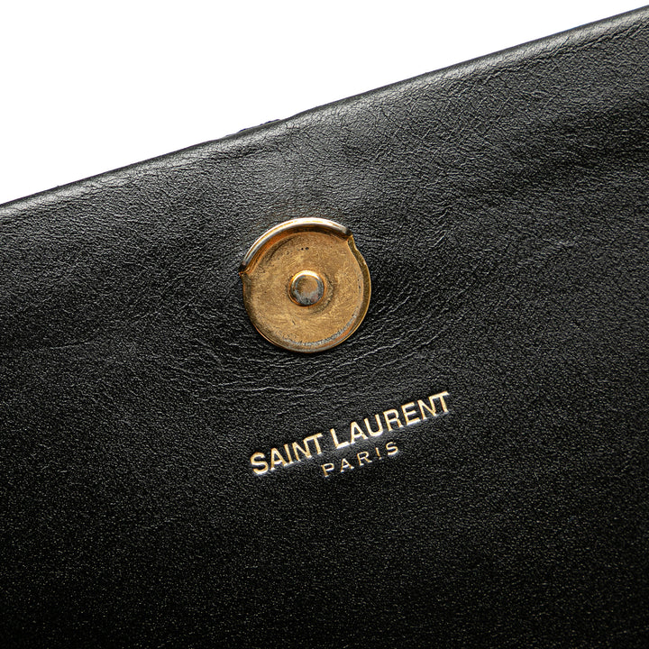 Saint Laurent Medium Smooth Cuir de veau Classic Monogram Kate Tassel Sac porté croisé Noir – GABY PARIS Authentique