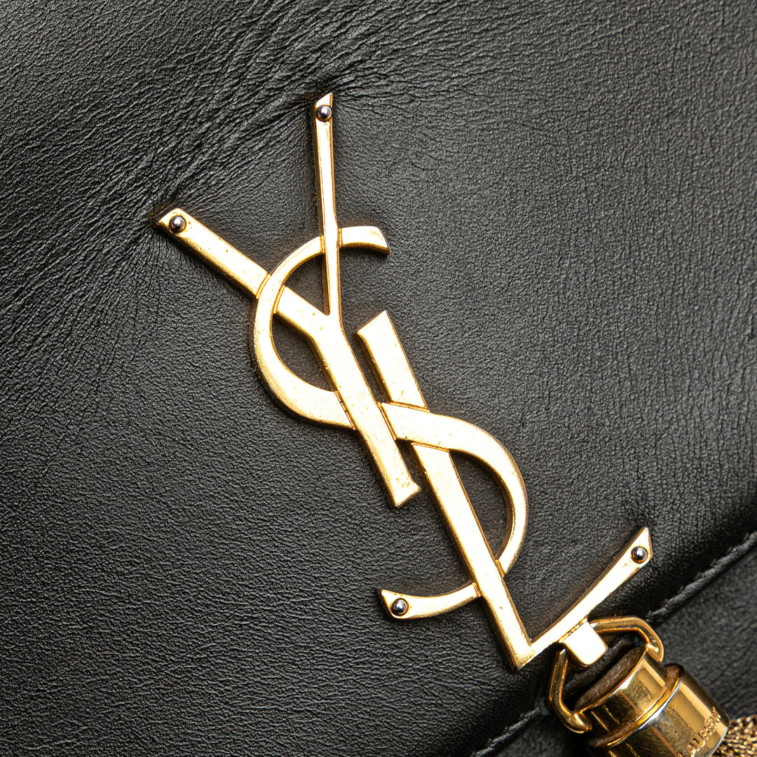 Saint Laurent Medium Smooth Cuir de veau Classic Monogram Kate Tassel Sac porté croisé Noir – GABY PARIS Authentique