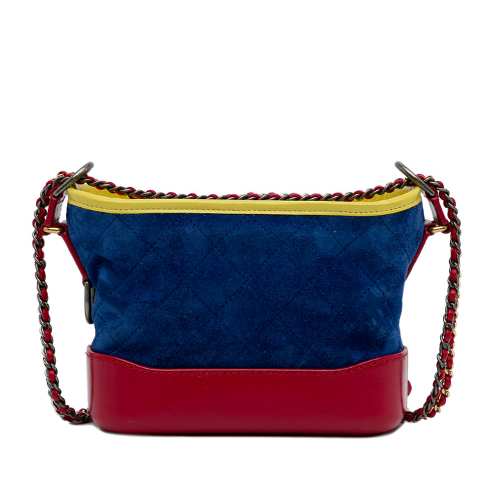 Small Gabrielle Suede Crossbody Bag Blue - Gaby Paris