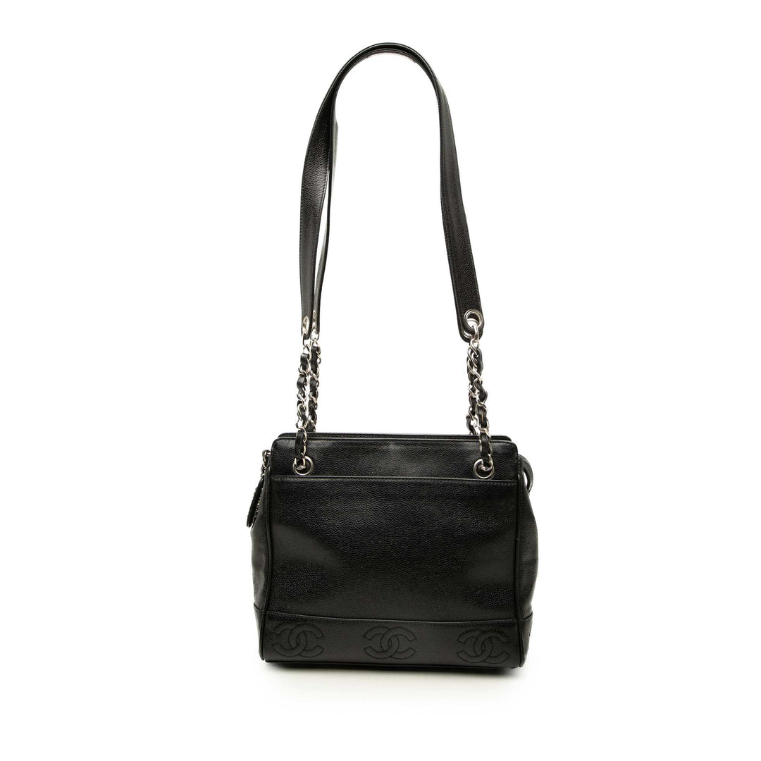 Chanel Cabas Triple CC Cuir caviar Noir – vue principale – GABY PARIS