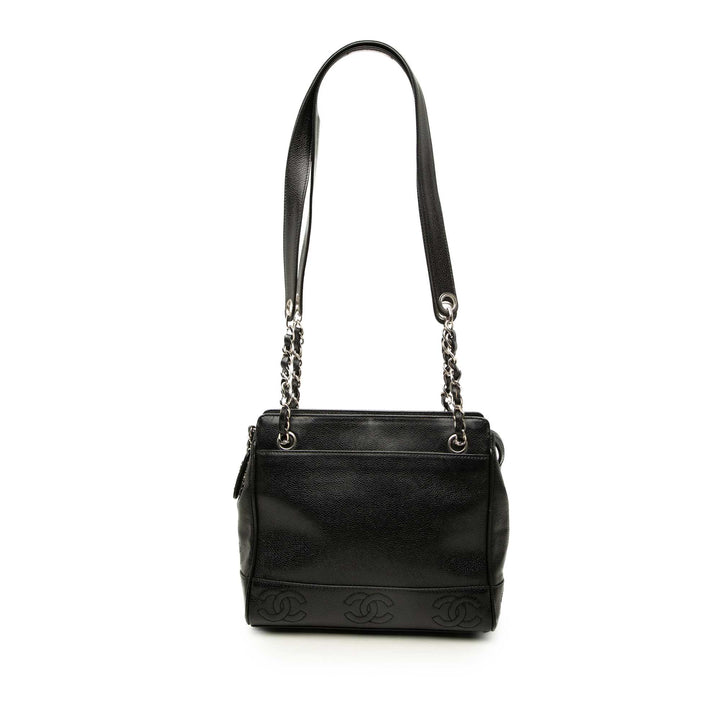 Chanel Cabas Triple CC Cuir caviar Noir – vue principale – GABY PARIS