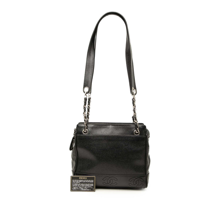 Chanel Cabas Triple CC Cuir caviar Noir – vue 7 – GABY PARIS
