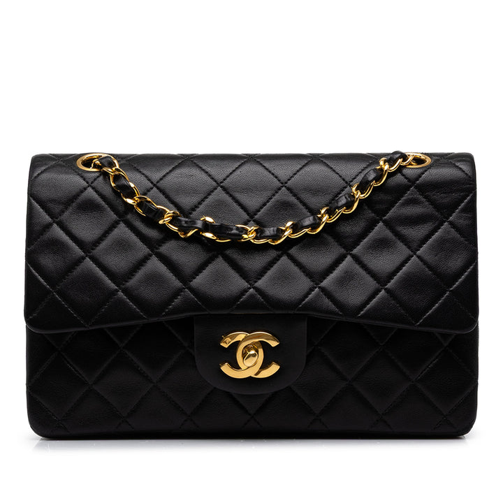 Chanel Classic Double rabat Petit Cuir d'agneau Noir – vue principale – GABY PARIS