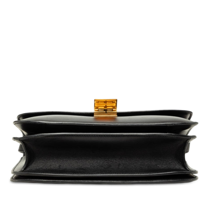 Celine Sac bandoulière Classic Boîte Moyen Cuir de veau Noir – vue 3 – GABY PARIS
