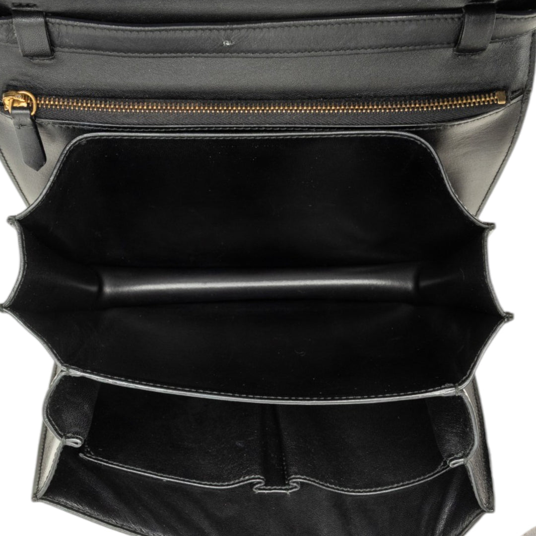 Celine Sac bandoulière Classic Boîte Moyen Cuir de veau Noir – vue 4 – GABY PARIS