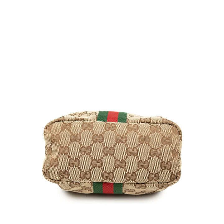 Gucci GG Web Vanity Mini Beige – vue 3 – GABY PARIS