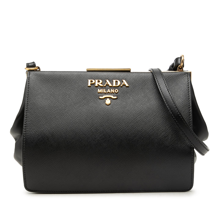 Prada Saffiano et City Veau Light Frame Sac porté croisé