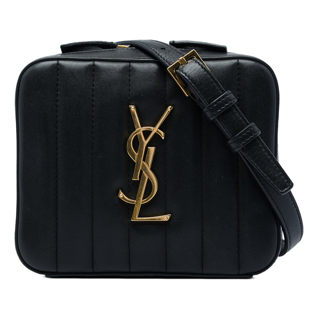 Saint Laurent Matelasse Vicky Sac ceinture Cuir d'agneau Noir – vue principale – GABY PARIS