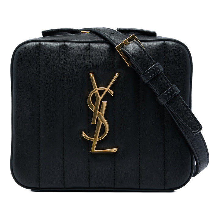 Saint Laurent Matelasse Vicky Sac ceinture Cuir d'agneau Noir – vue principale – GABY PARIS