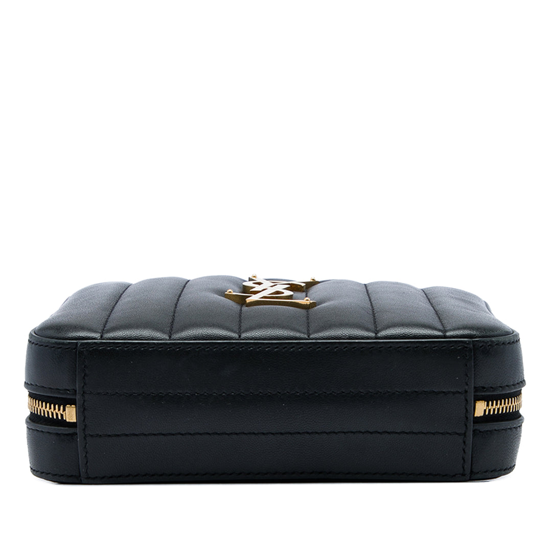 Saint Laurent Matelasse Vicky Sac ceinture Cuir d'agneau Noir – vue 3 – GABY PARIS