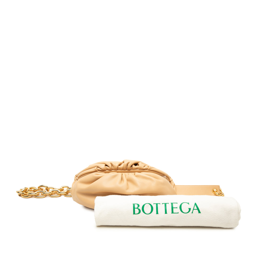 Bottega Veneta Pochette Ceinture Chaîne Cuir d'agneau Beige – vue 7 – GABY PARIS