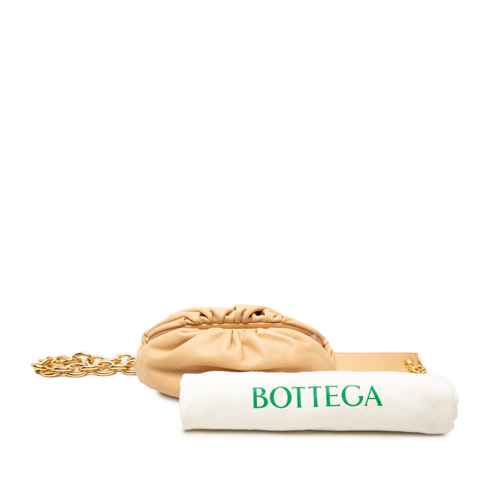 Bottega Veneta Pochette Ceinture Chaîne Cuir d'agneau Beige – vue 7 – GABY PARIS