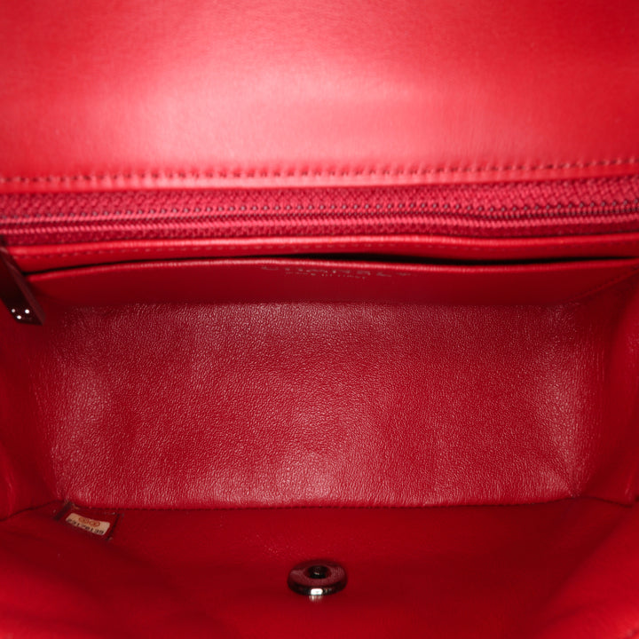 Mini Rectangular Classic Patent Single Flap Red - Gaby Paris
