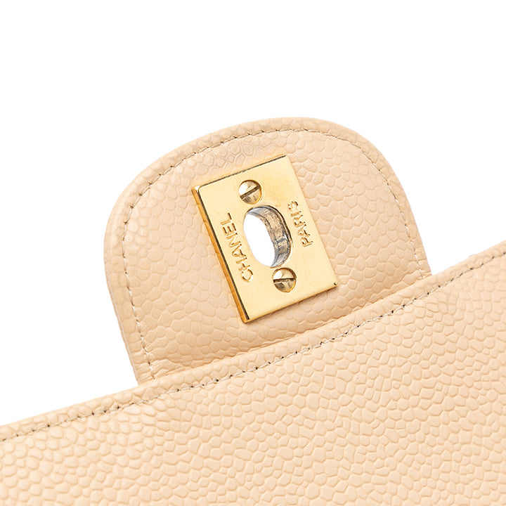 Medium Classic Caviar Double Flap Brown - Gaby Paris
