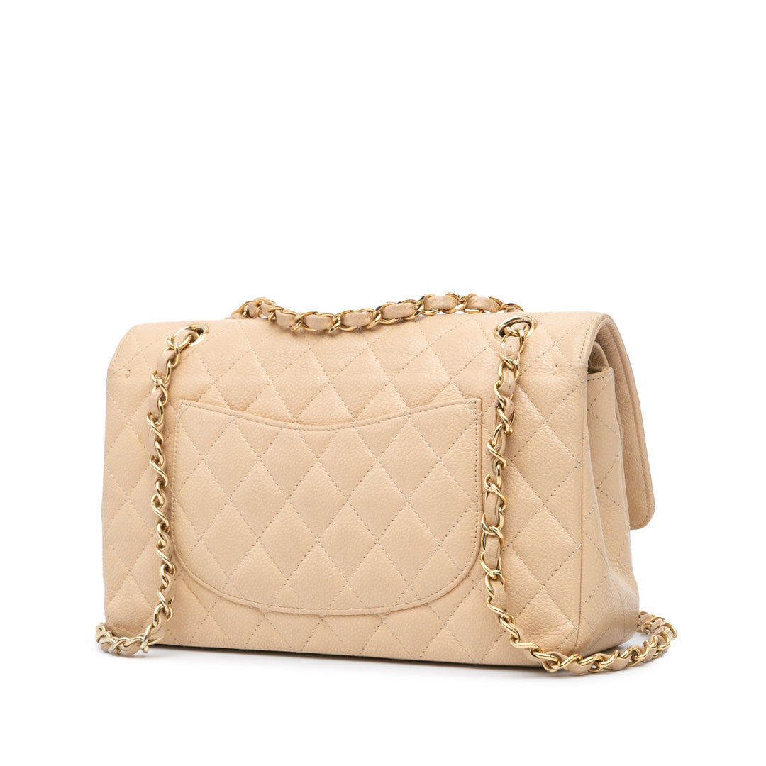 Medium Classic Caviar Double Flap Brown - Gaby Paris
