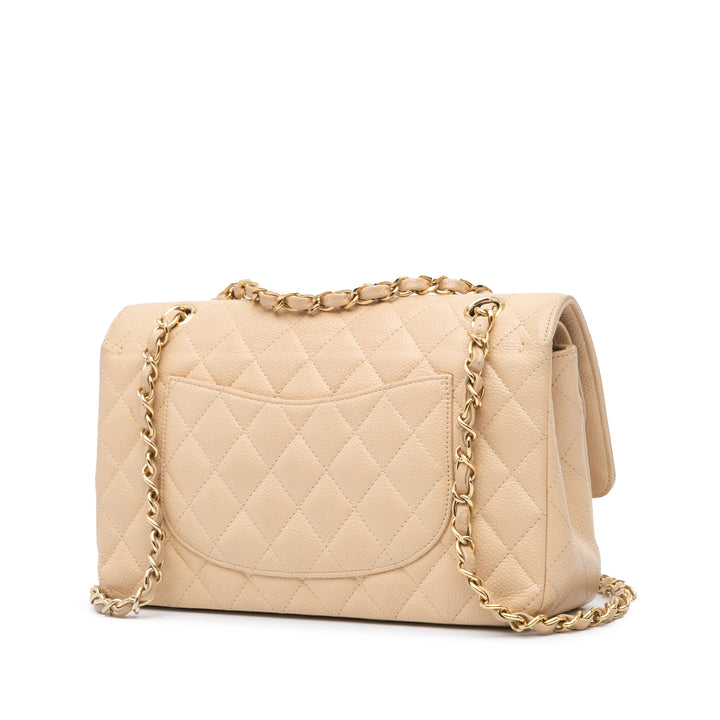Medium Classic Caviar Double Flap Brown - Gaby Paris