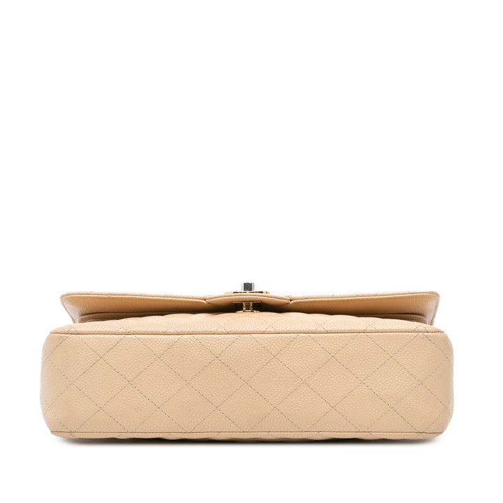 Medium Classic Caviar Double Flap Brown - Gaby Paris