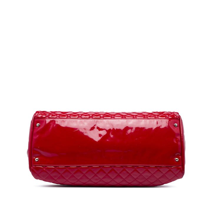 Chanel Matelassé Just Mademoiselle Sac bowling Maxi Rouge – vue 3 – GABY PARIS