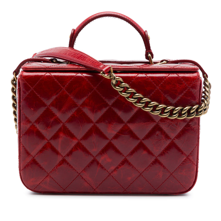 Chanel CC Matelassé Glazed Cuir de veau Rita Vanity