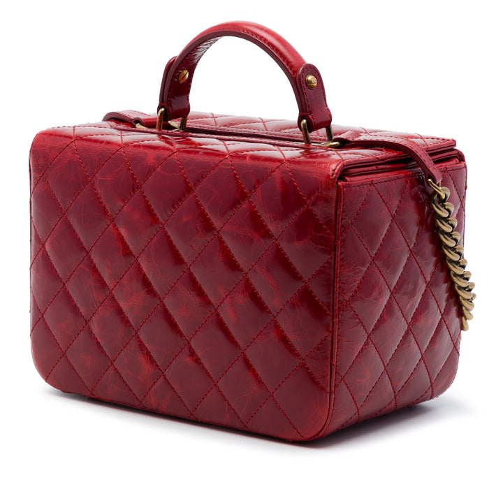 Chanel CC Matelassé Glazed Cuir de veau Rita Vanity