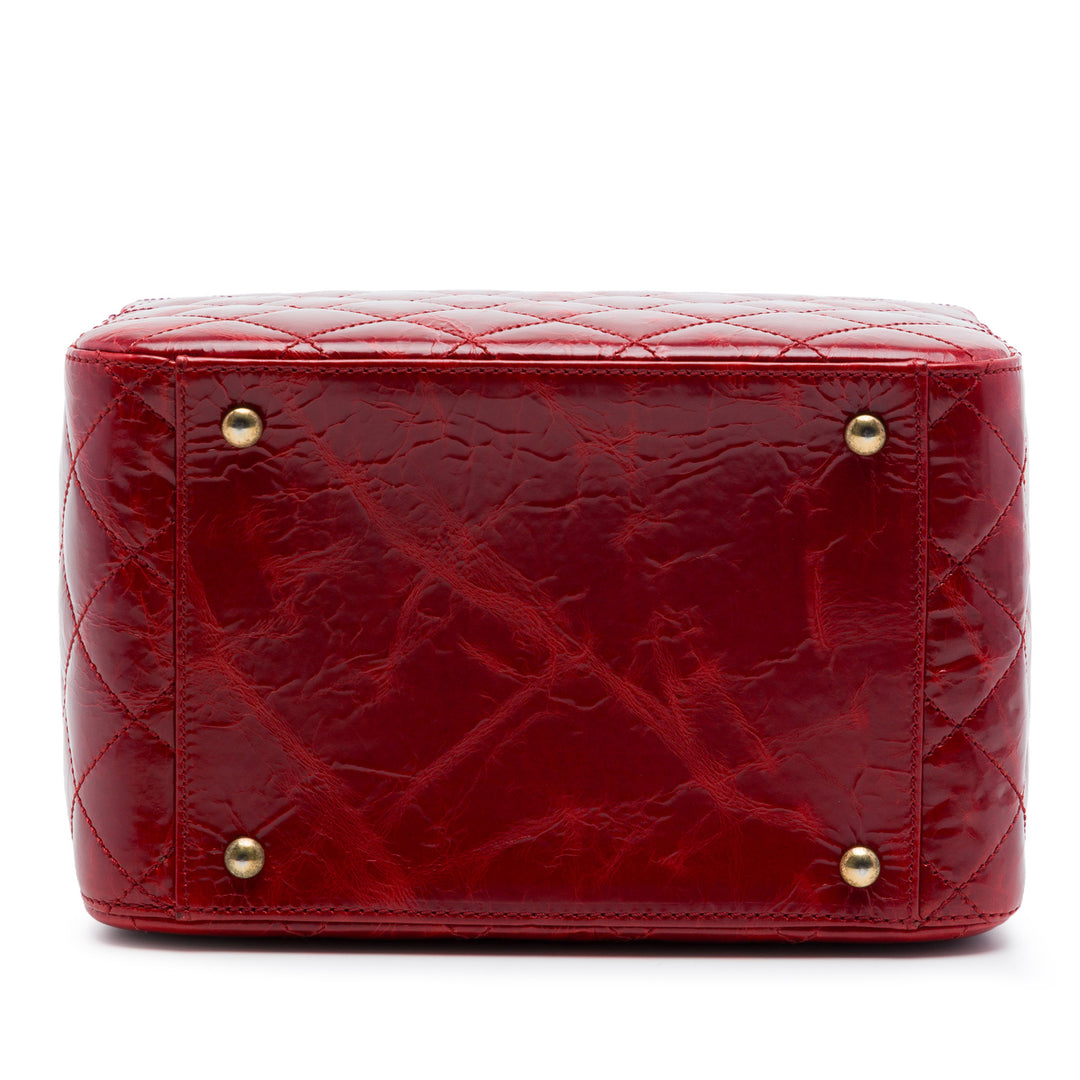 Chanel CC Matelassé Glazed Cuir de veau Rita Vanity